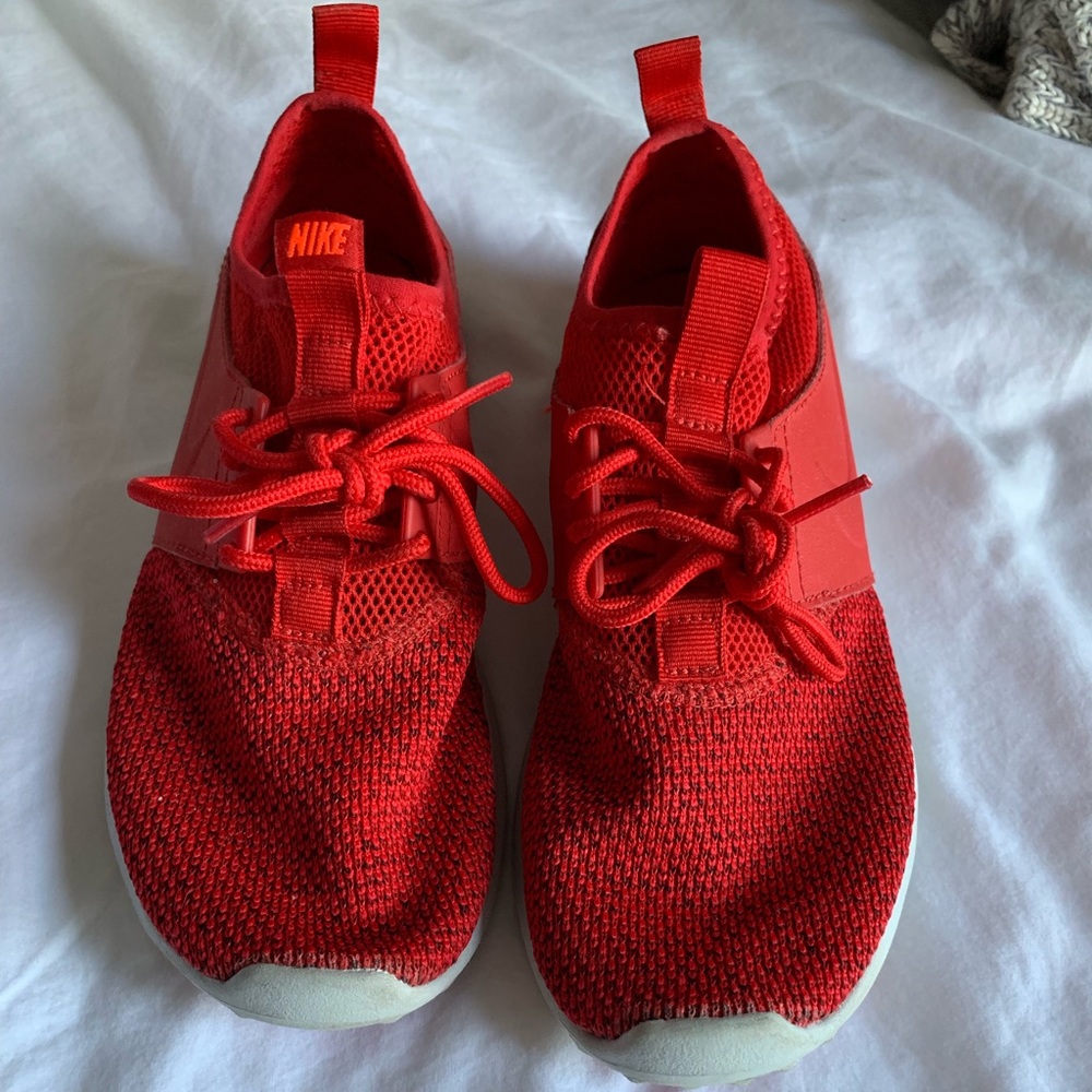 Nike running sneakers, bright red, good condition!